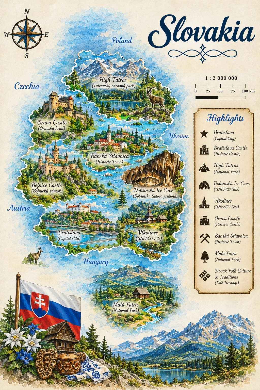 Map of Slovakia