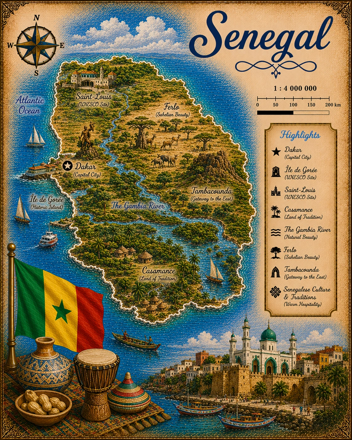 Map of Senegal