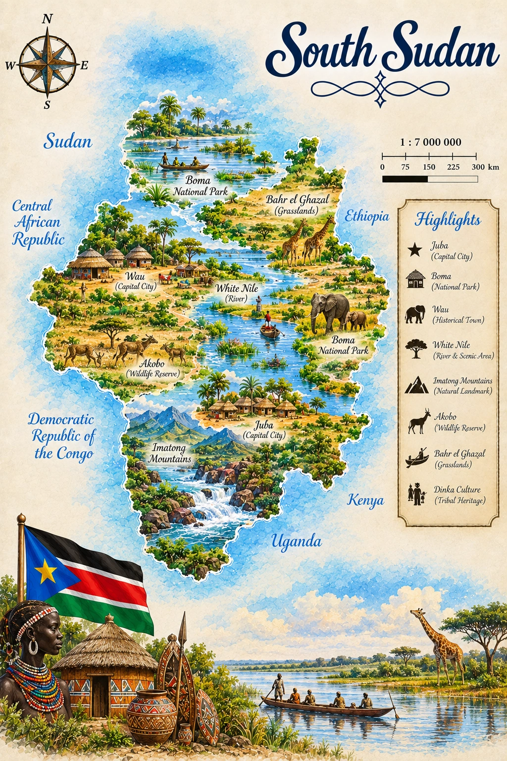 Map of South Sudan