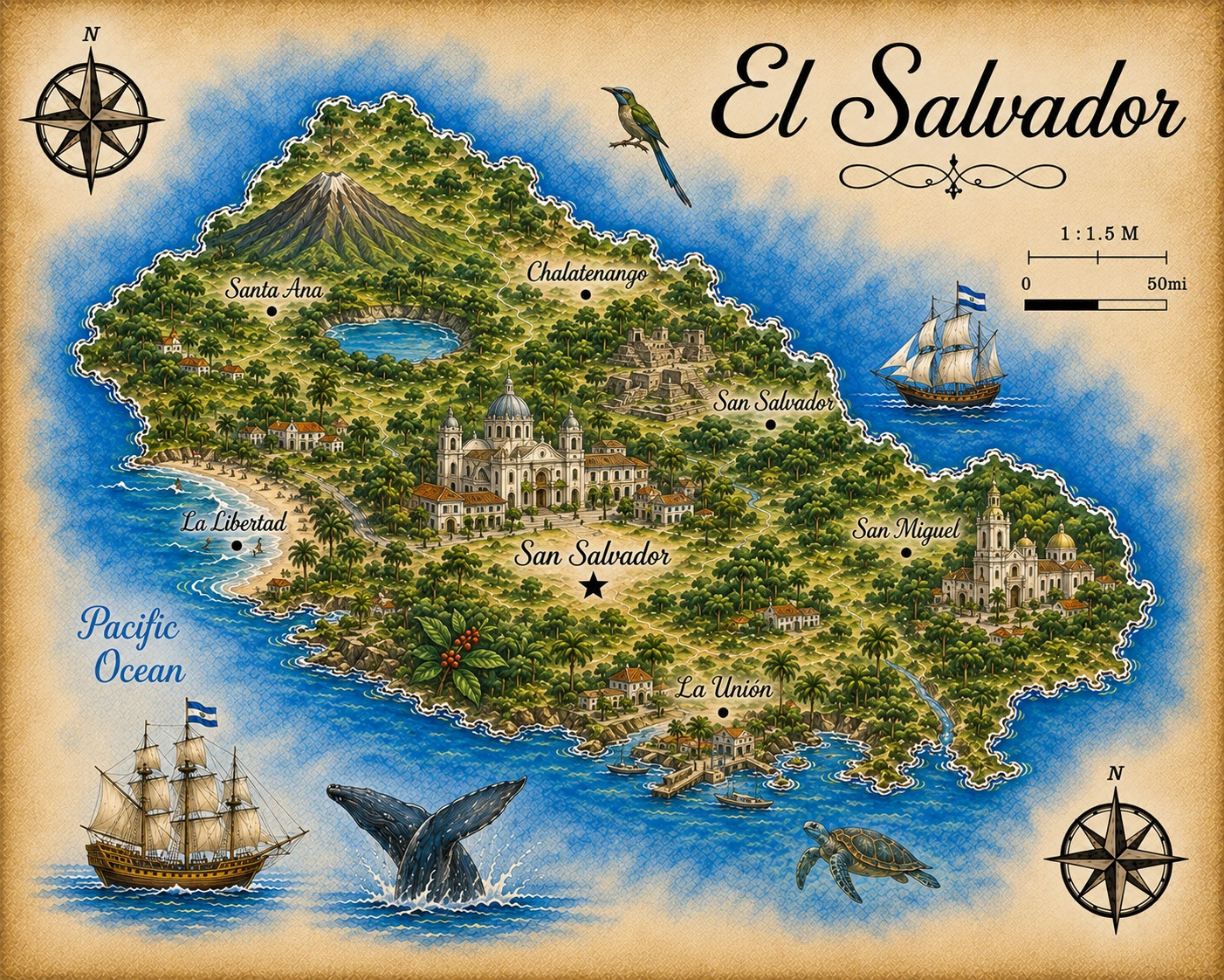 Map of El Salvador