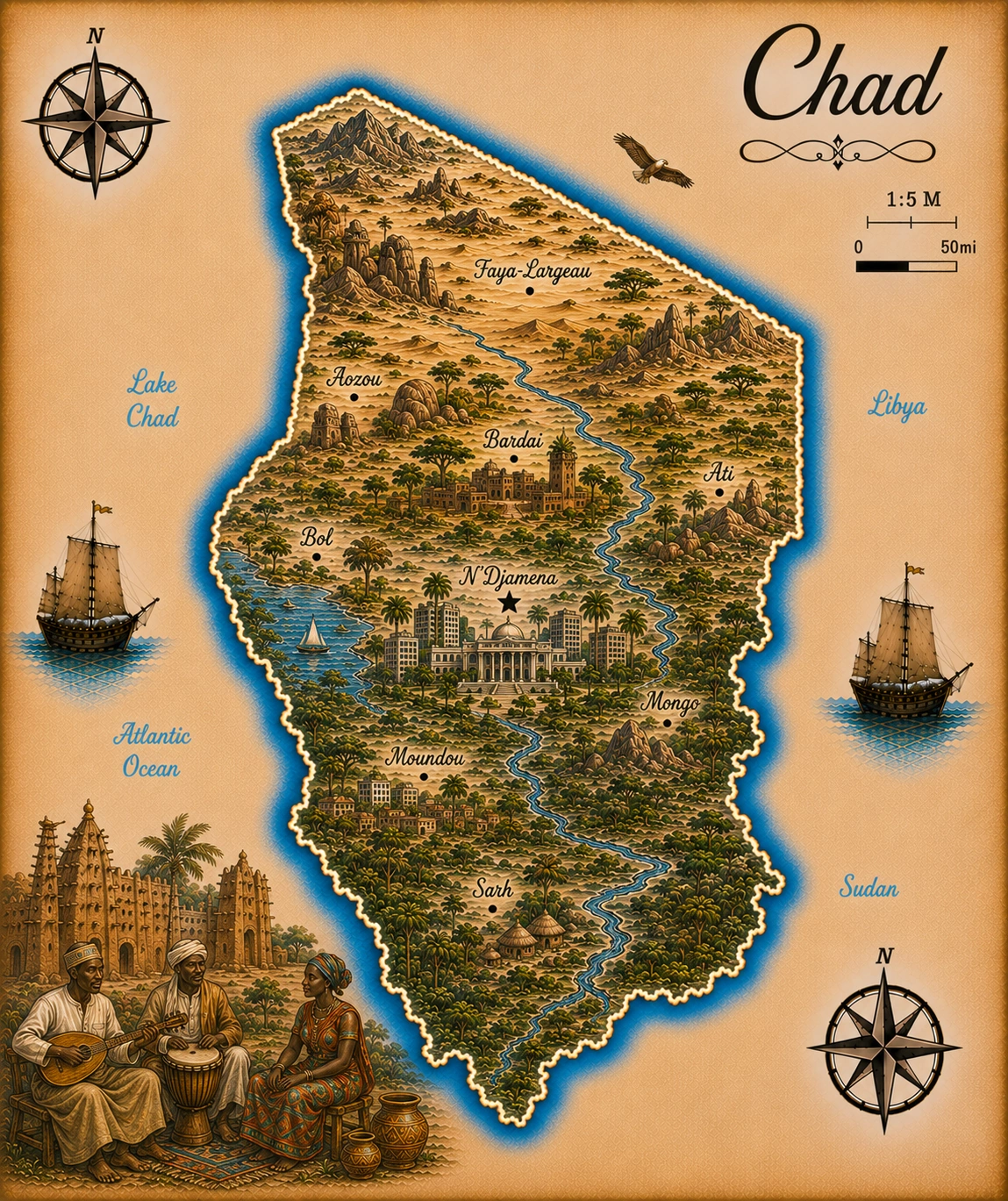 Map of Chad