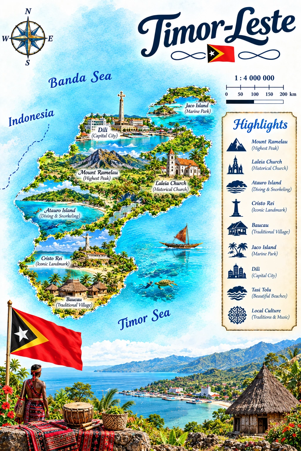 Map of Timor-Leste