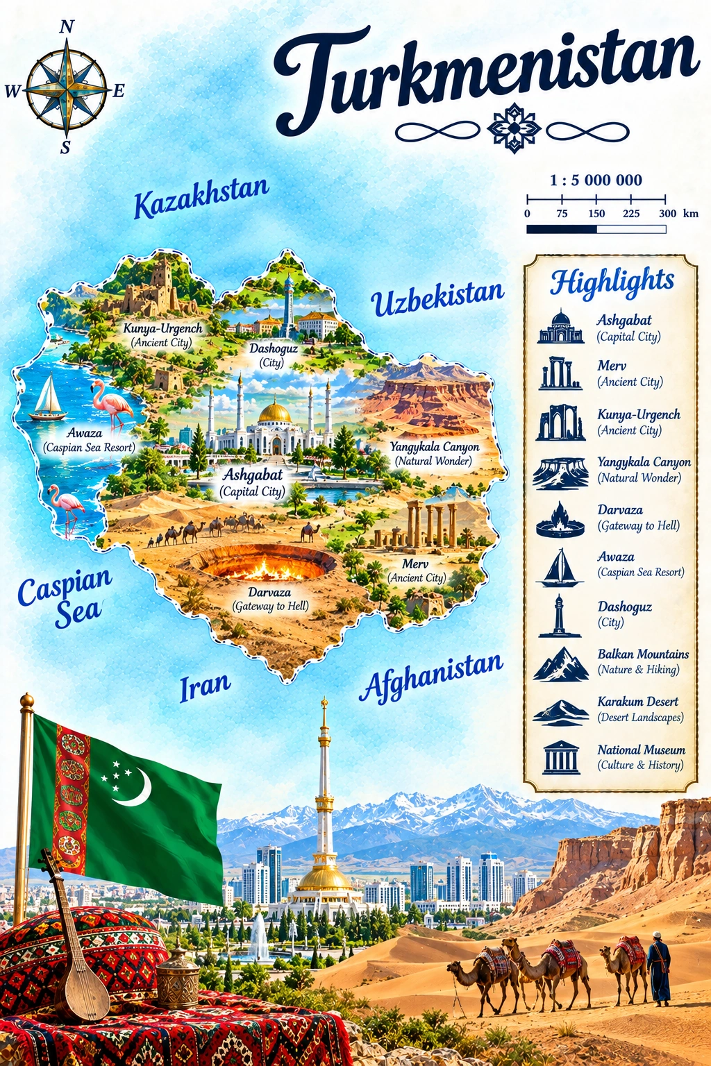 Map of Turkmenistan