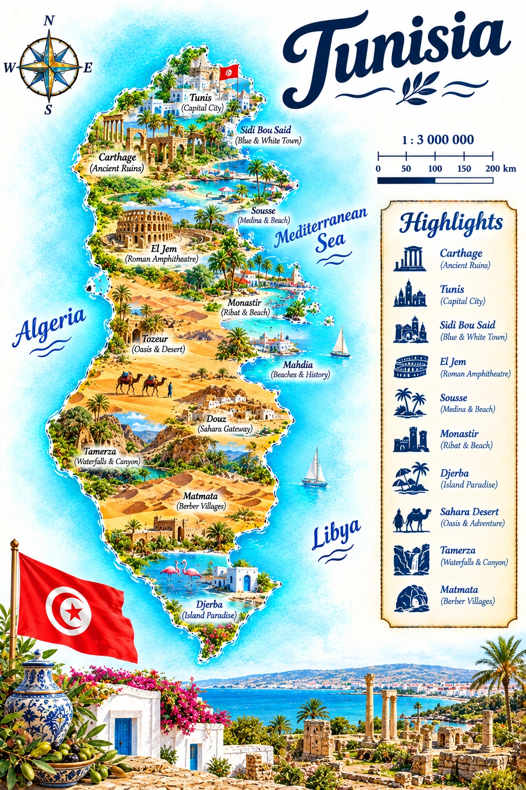 Map of Tunisia