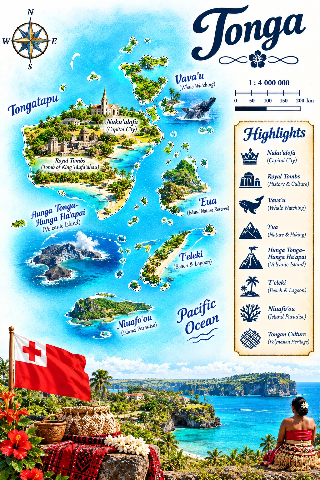 Map of Tonga