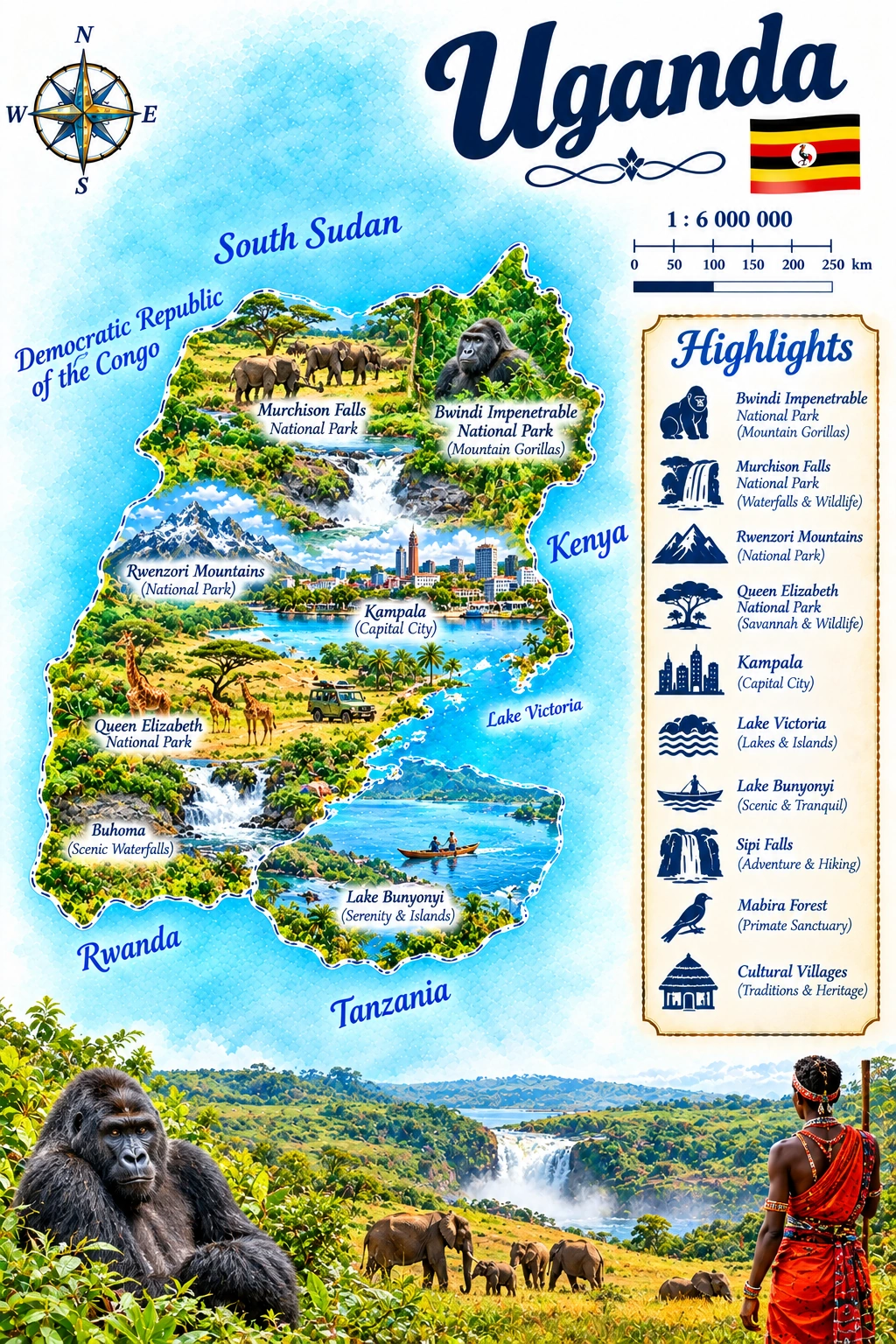 Map of Uganda
