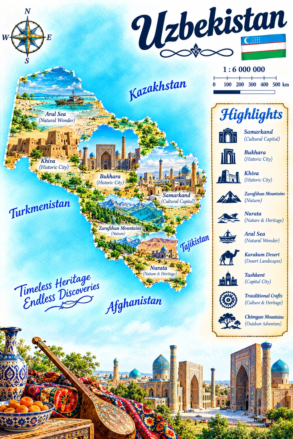 Map of Uzbekistan
